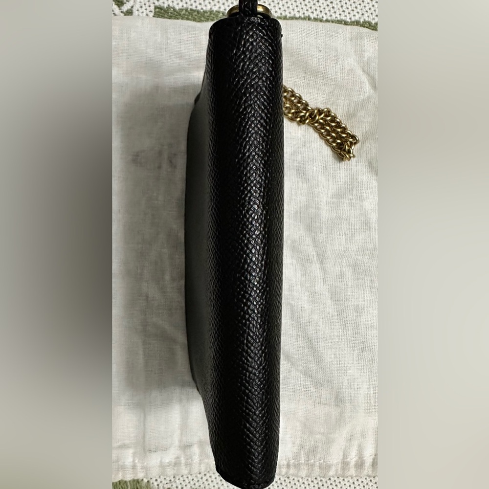 Coach Zip Chain Card Case. Black leather wallet. - Picture 11 of 11